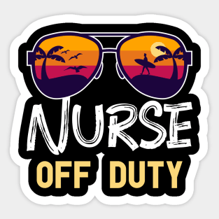 Nurse Off Duty Sticker